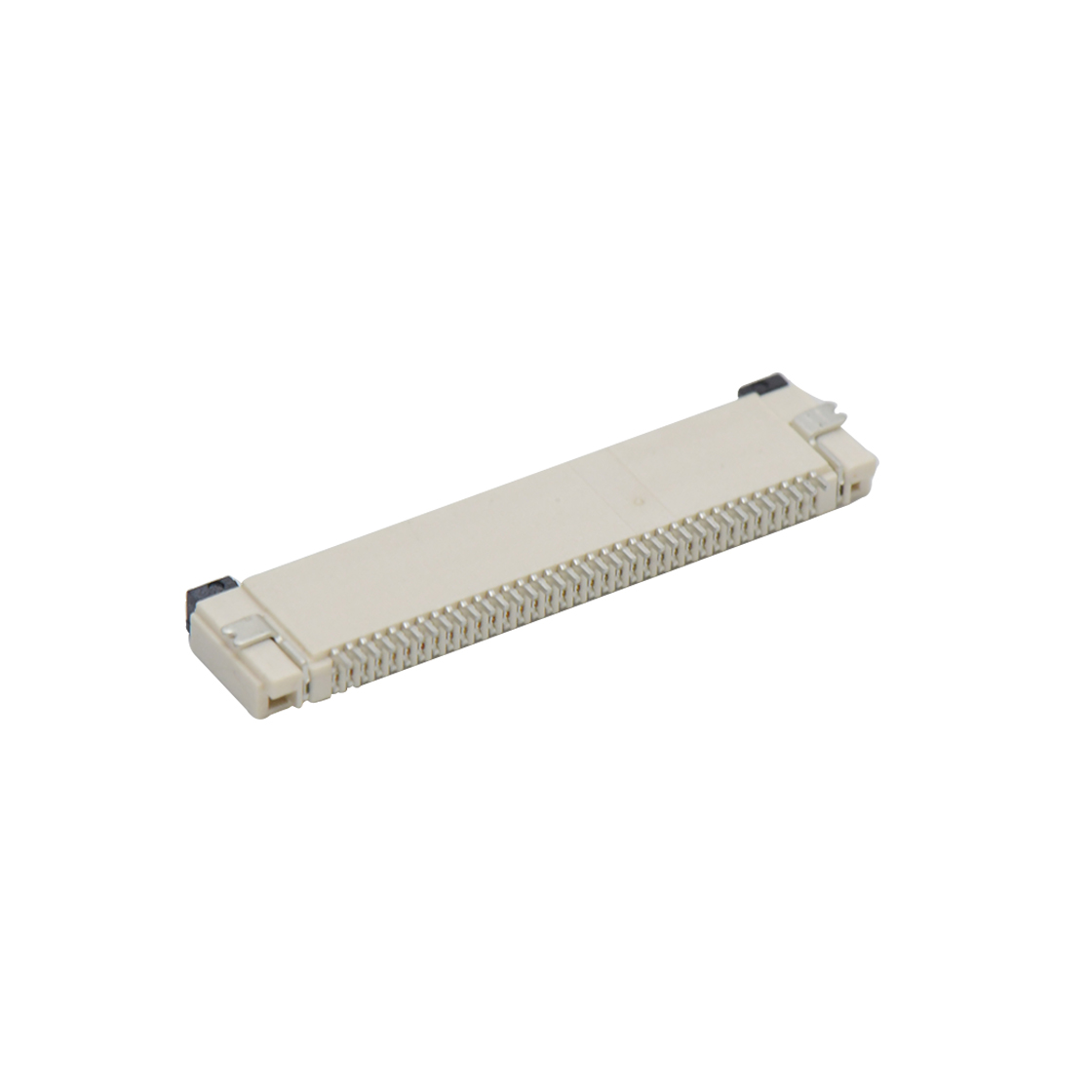 Pitch 0.50mm H2.00mm 卧式下接前掀盖 SMT型 FPC 35Pin 自然色 HF